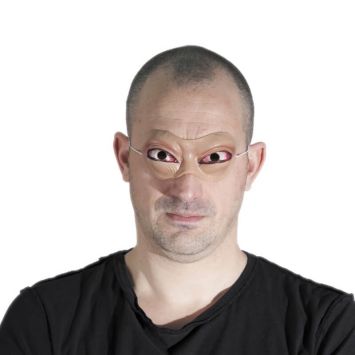 Loup Latex Adulte - Œil Globuleux