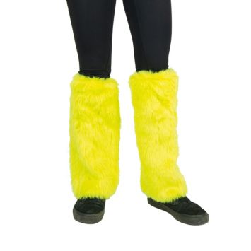 Jambières fluo en fourrure - Couleur au choix