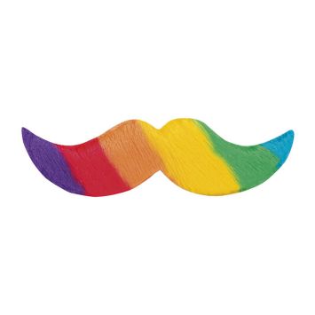 Moustache arc en ciel
