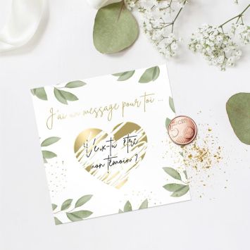 4 cartes à gratter Annonce Témoins - Collection Vive les Mariés