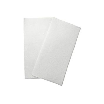 Serviettes en ouate blanc 38x38 cm pliées 1/8 pour décoration de table | jourdefete.com