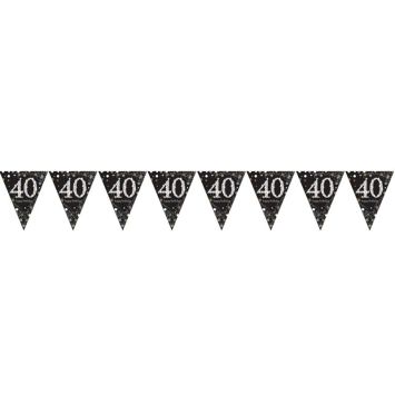 Guirlande Fanion - 40 Ans Argent