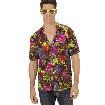 Chemise Hawaïenne Noir - Taille au Choix