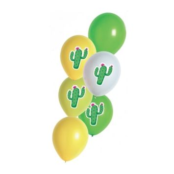 6 Ballons de Baudruche Cactus