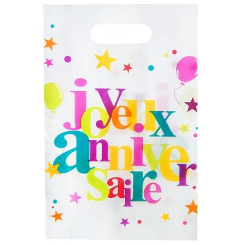 10 Sacs à Confiserie "Joyeux Anniversaire