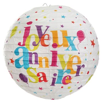 2 Lanternes "Joyeux Anniversaire" - Multicolore