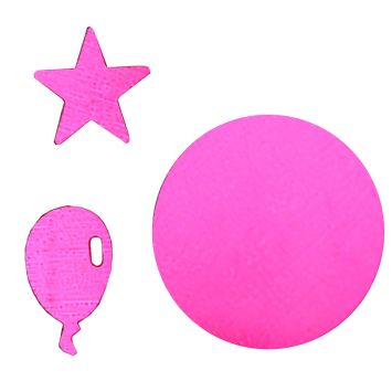 Confettis Fuchsias Anniversaire - Etoiles et Ballons