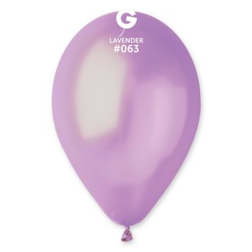 50 ballons métallisés en latex - 30 cm - Couleur Lavande
