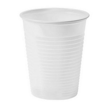 50 gobelets blancs en plastique réutilisable - 20 cl