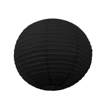 Lanterne Japonaise en Papier Noire - 50 cm