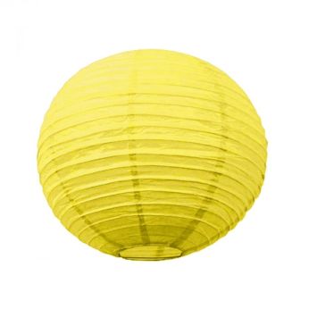 Lanterne Japonaise en Papier Jaune - 35 cm
