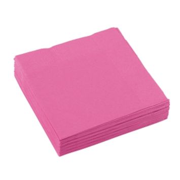 Sachet de 20 serviettes - Rose Fuchsia