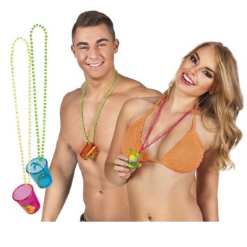 Collier de perles avec verre - Couleur au choix