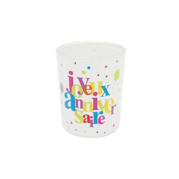 Photophore "Joyeux Anniversaire" festif - Multicolore