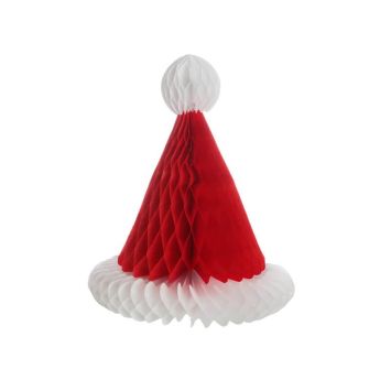 Sachet de 2 bonnets de Père Noël en papier alvéolé