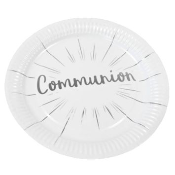 assiettes-carton-communion-argent | jourdefete.com