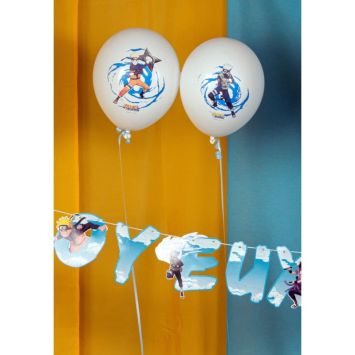 6 ballons en latex - Naruto Uzumaki / Kakashi Hatake - Diamètre 27 cm - Naruto Shippuden ®