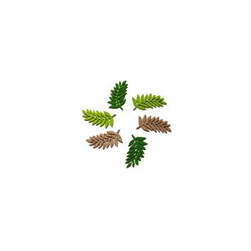 feuilles-laurier-bois-paillettes-decoration-table | jourdefete.com