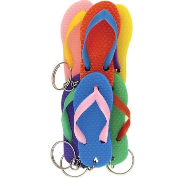 Sachet de 6 Porte-Clés en forme de Tong