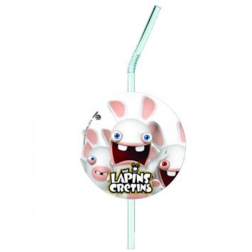 6 Pailles à Médaillon - Lapins Crétins | jourdefete.com