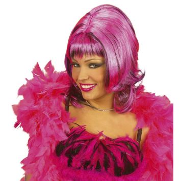 Perruque Sharona Mèches Roses