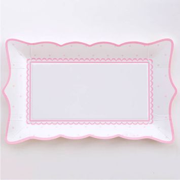 4 Plats à pois Candy Bar - Rose