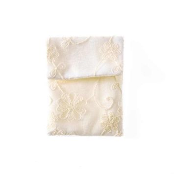Sachet de 3 Sachets à Dragées Brodés - Ivoire