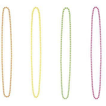 4 Colliers fantaisies colorés