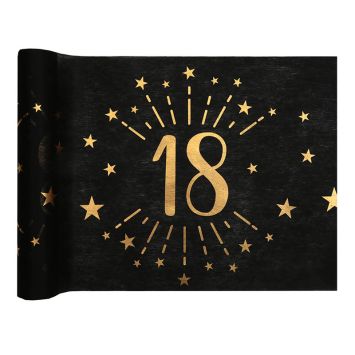 chemin-table-age-etincelant-noir-or | jourdefete.com