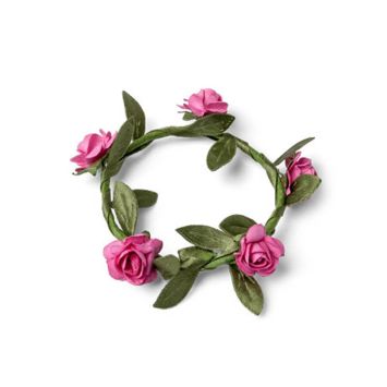 2 Ronds de serviette en fleurs – Fuchsia