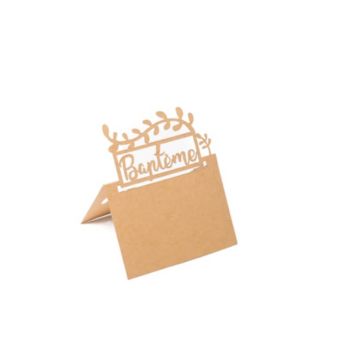  Sachet de 20 Marque-Places Baptême en Kraft