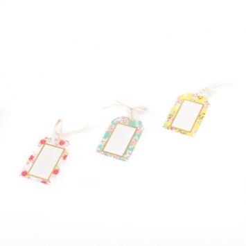 Sachet de 12 Etiquettes "Tea Time" avec cordelettes