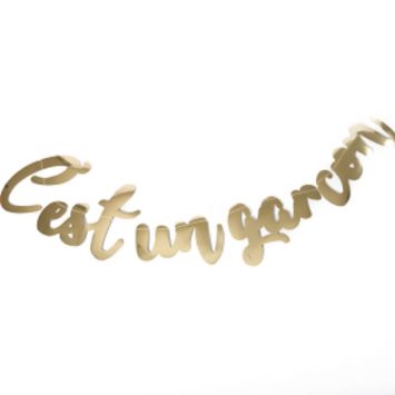 Guirlande "C'est Un Garçon" - Doré
