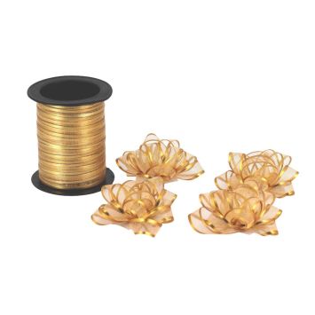 4 nœuds adhésifs avec ruban en organza - Cadeaux de Noël - Couleur au choix