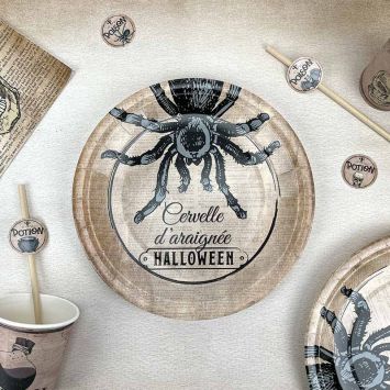 8 Assiettes en carton - 23 cm - Collection Poison-Potion