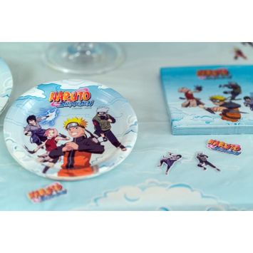 8 assiettes en carton FSC® - Diamètre 18 cm - Naruto Shippuden ®