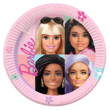 Un superbe anniversaire avec ce lot de 8 assiettes aux couleurs de "Barbie" | jourdefete.com