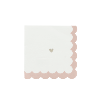 16 serviettes en papier - 33 x 33 cm - Collection Baptême Blanc et Or - Couleur au choix