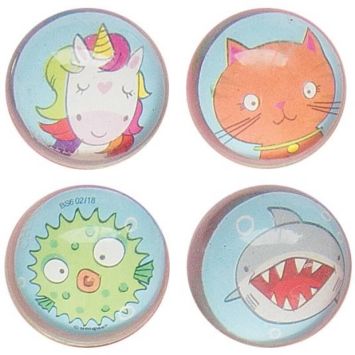 Sachet de 8 balles rebondissantes - Animaux