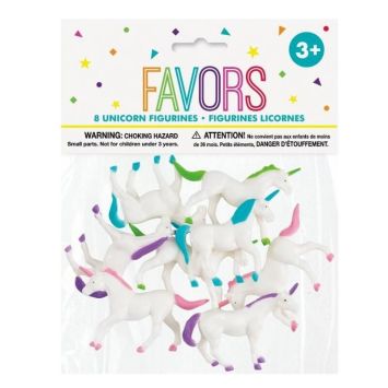 8 Figurines Licornes 