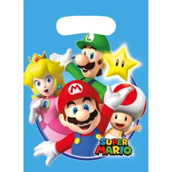Des sacs en plastique Mario pour y mettre des confiseries | jourdefete.com