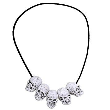Accessoire de Déguisement Collier 5 Têtes de Mort