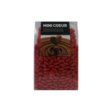 Dragées en forme de mini cœurs au chocolat - 500 g - Couleur au choix