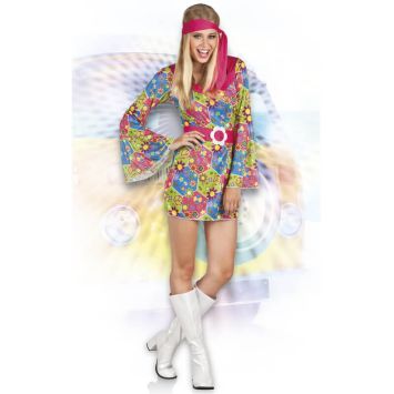 Costume Hippie - Robe Femme Taille Unique