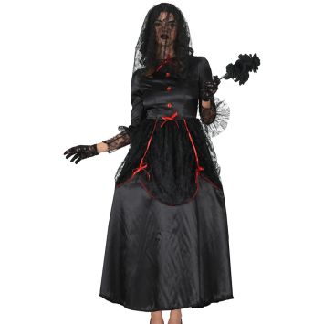 Déguisement de Mariée Noire pour femme - Taille au choix