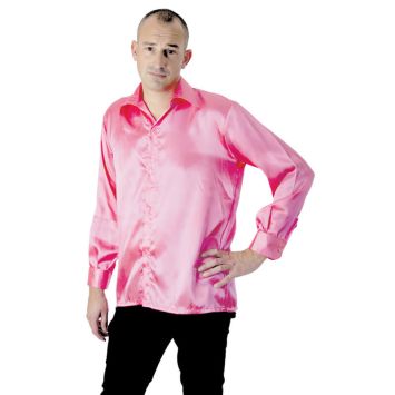 Chemise néon Disco Fluo - Rose 