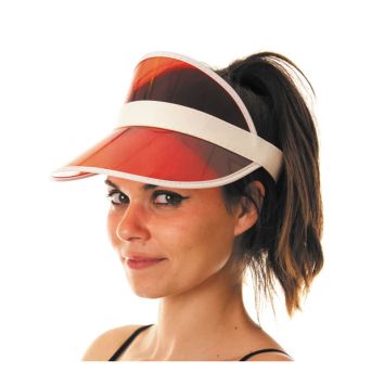 Visière de poker rouge