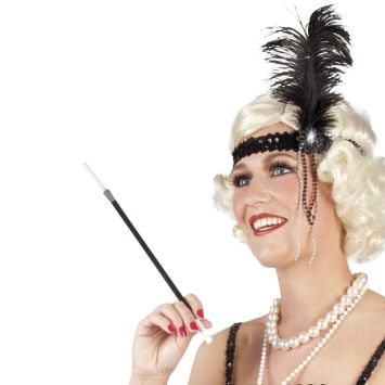 Fume-Cigarette Charleston Noir - 34 cm