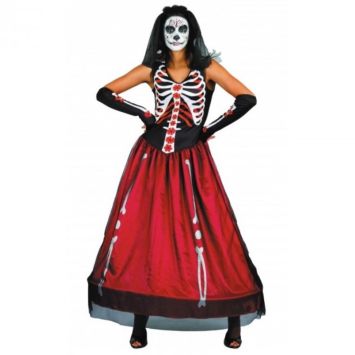 Déguisement Femme Luxe - Dia de la Muerte - Taille Unique