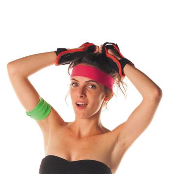 Bandeau 80's - Rose fluo - Adulte